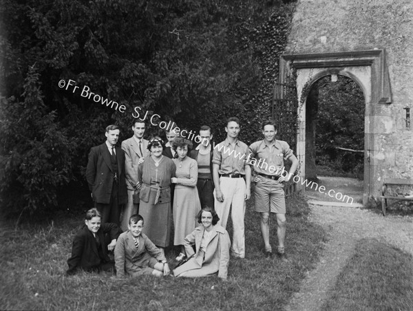 GROUP OUTSIDE CASTLE